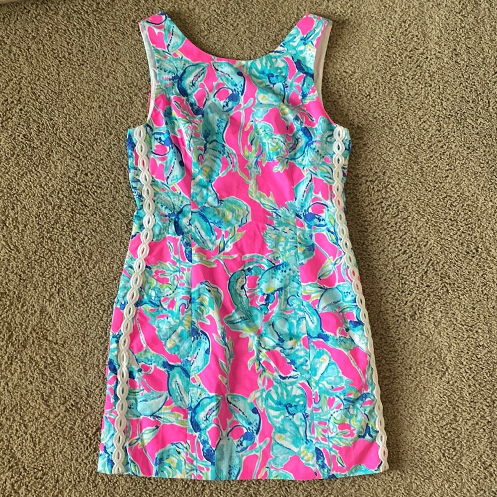 Like New “Lobsters In Love” Lilly Pulitzer Shift Dress